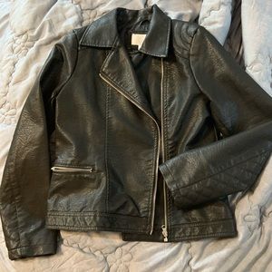 Black faux leather jacket